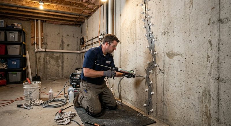 Basement Crack Repair in Gloucester County, NJ