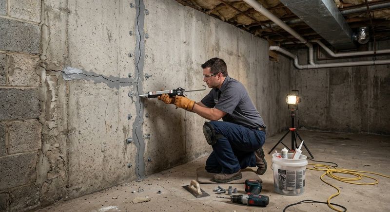 Basement Crack Repair in Gloucester County, NJ