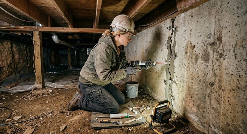 Cracked Foundation Repair in Woodstown, NJ