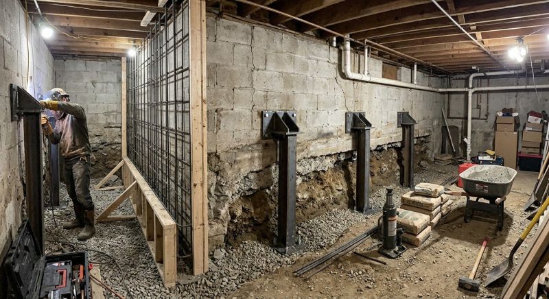 Foundation Stabilizing in Aston, PA