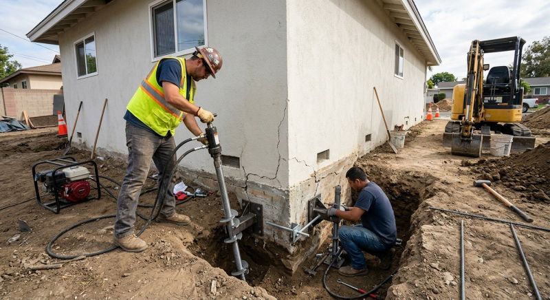 Foundation Stabilizing in Newtown Square, PA