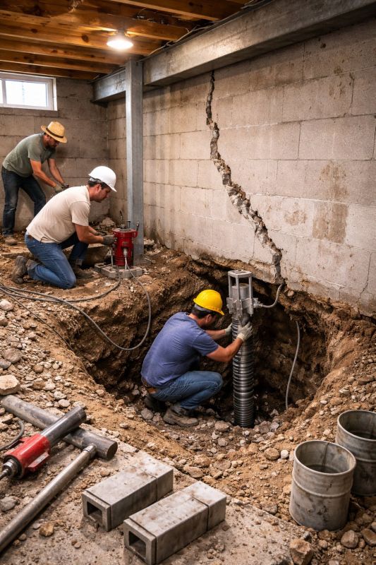 Foundation Structural Repair in Wynnewood, PA