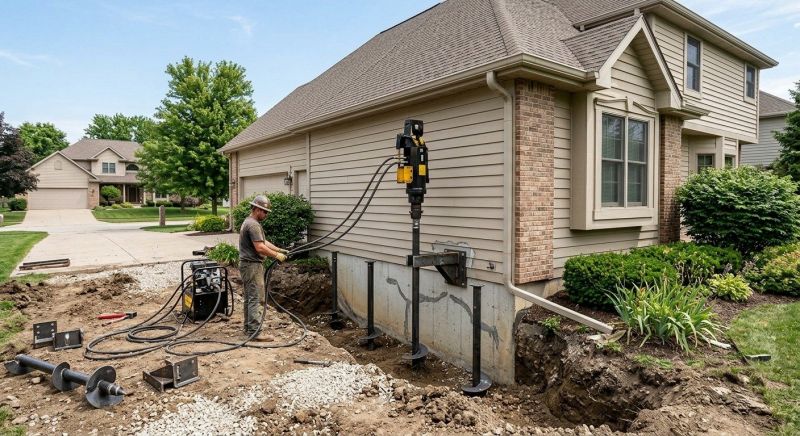 Helical Piers Installation in Gloucester County, NJ