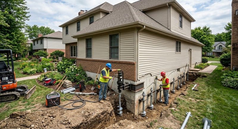 Helical Piers Installation in Gloucester County, NJ