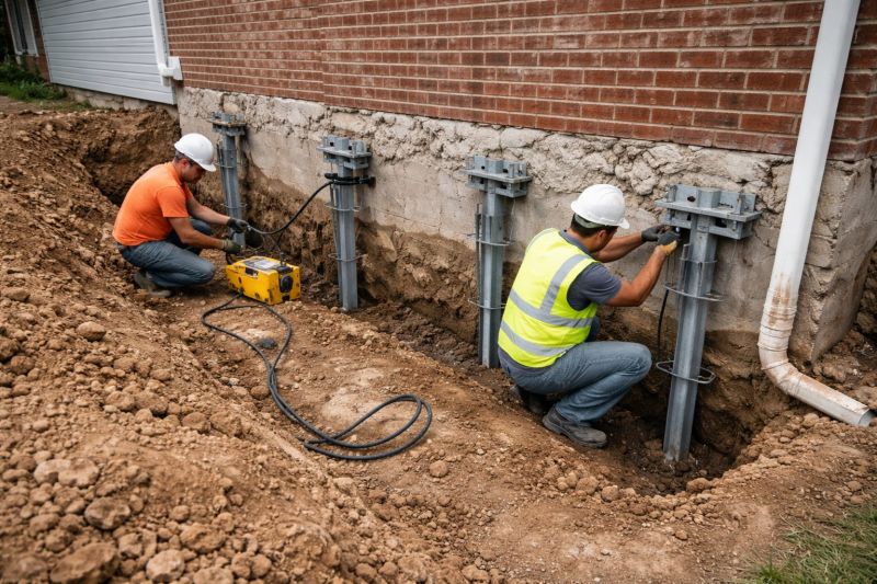 Helical Piers Installation in Gloucester County, NJ