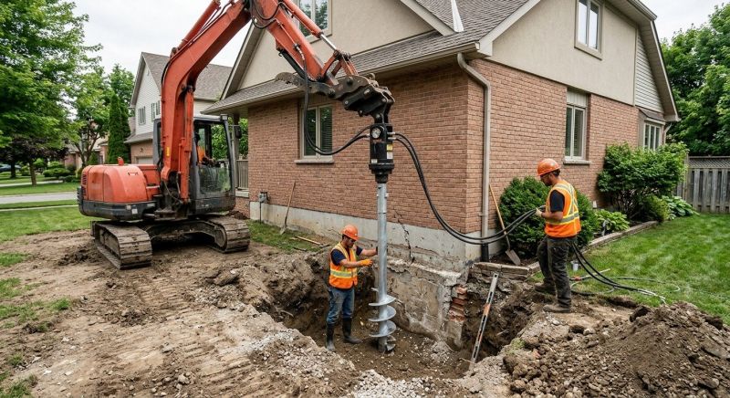 Helical Pile Installation in Gloucester County, NJ