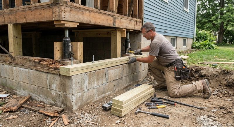 House Foundation Repair in Marcus Hook, PA