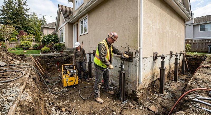 Sinking Foundation Repair in Delaware County, PA