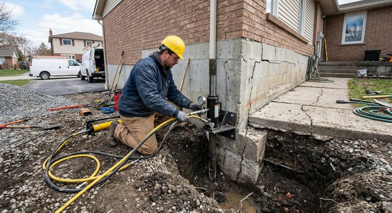 Sinking Foundation Repair in Waterford Works, NJ