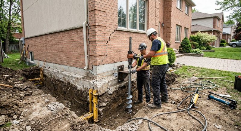 Sinking Foundation Repair in Wayne, PA