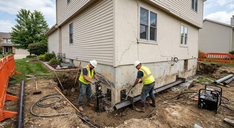 Sinking Foundation Repair in Woodstown, NJ