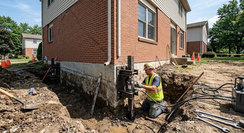 Sinking Foundation Repair in Woodstown, NJ